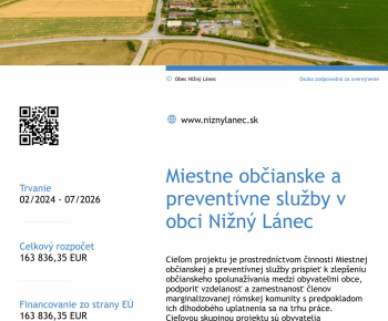 Aktuality / Miestna občianska a preventívna služba v obci Nižný Lánec - foto